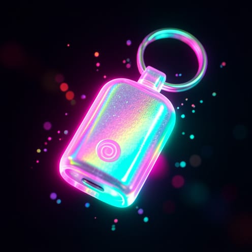 Glowing NFC keychain
