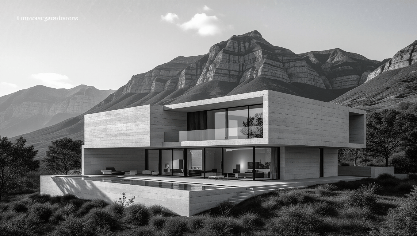 Luxury brutalist home